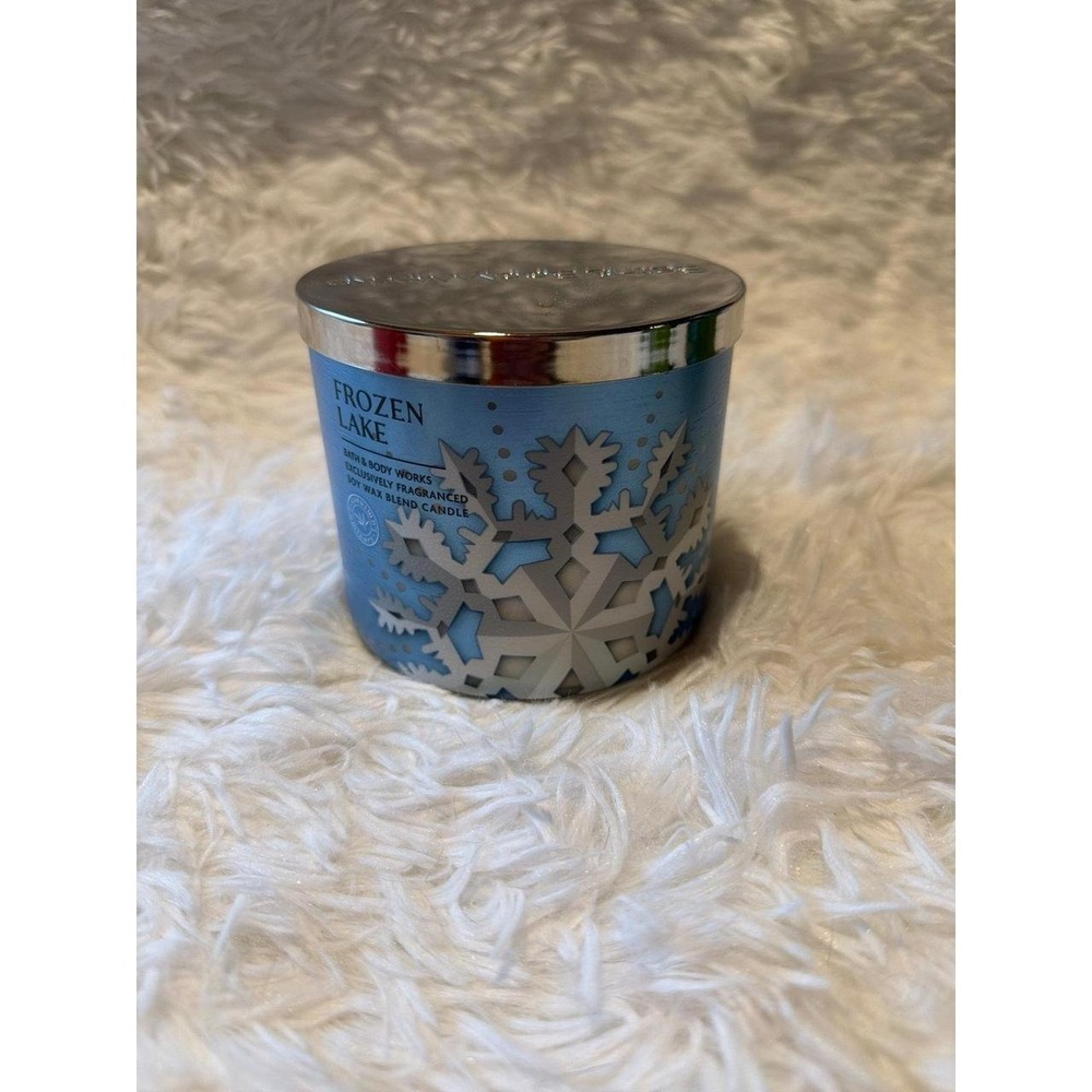 frozen lake candle bath and body works snowflake